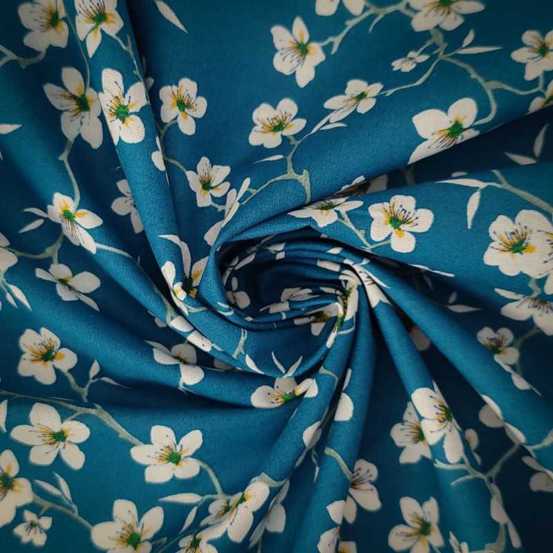 Tissu 100% Coton Imprimé Japon - Oeko-Tex® - Boulevard Tissus Coloris 63 -  Bleu turquoise