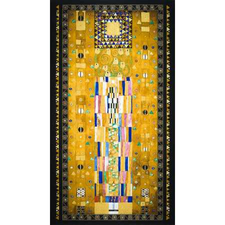 Panneau tissu Patchwork imprimé \"Le chevalier\" de Gustav Klimt - 60 cm