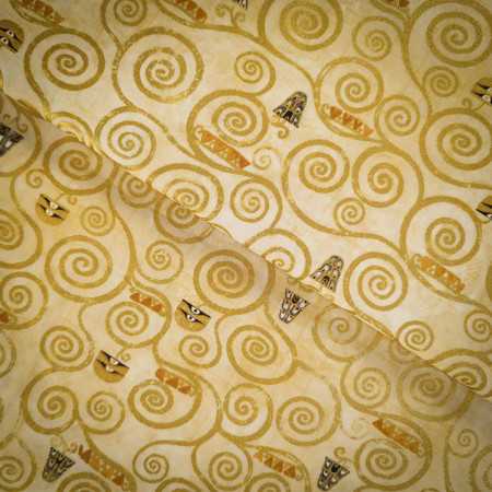 Tissu coton Patchwork Klimt \"arbre de vie\"  by Robert Kaufman - 6 coloris