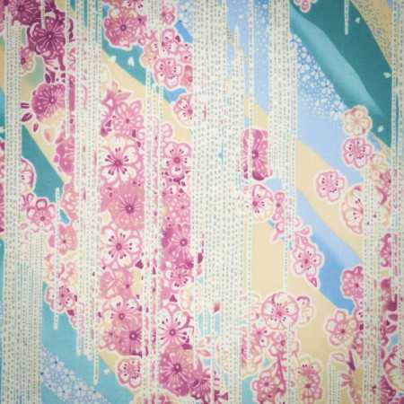Tissu coton Patchwork Imperial Collection \"Spring\" - Bleu/rose