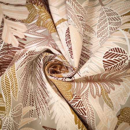 Tissu canvas 100% coton imprimé feuilles \"Leaves\"  - 3 coloris