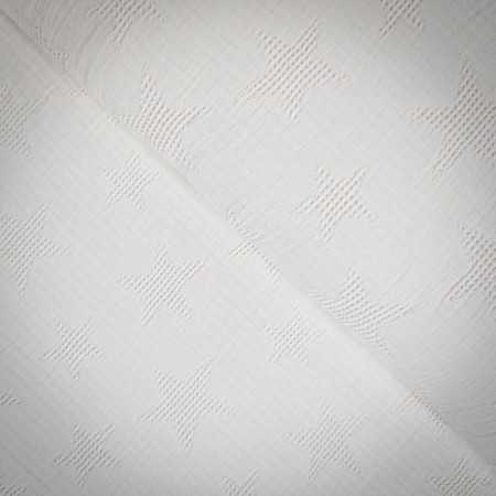 Tissu 100% coton jacquard gaufré \"étoiles\" Oeko-Tex® - 2 coloris