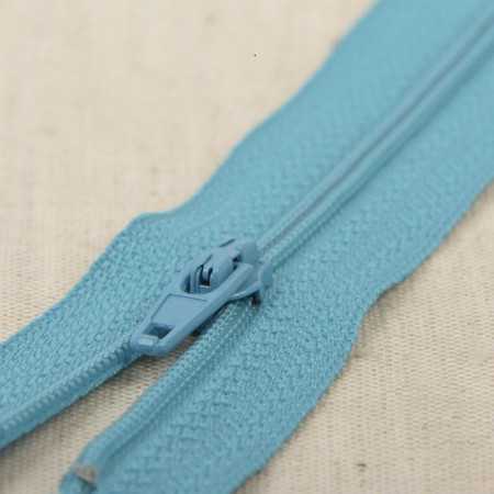Fermeture non séparable fine polyester N°2 - Bleu céladon - Coloris 370 - de 10 à 60 cm