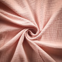 Tissu double gaze 100% coton uni - Rose clair